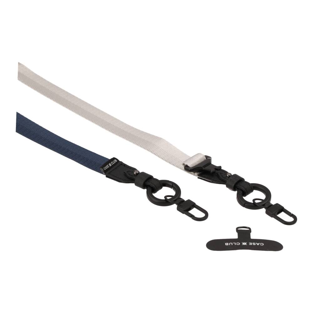 navy/grey crossbody 2 in 1 lanyard